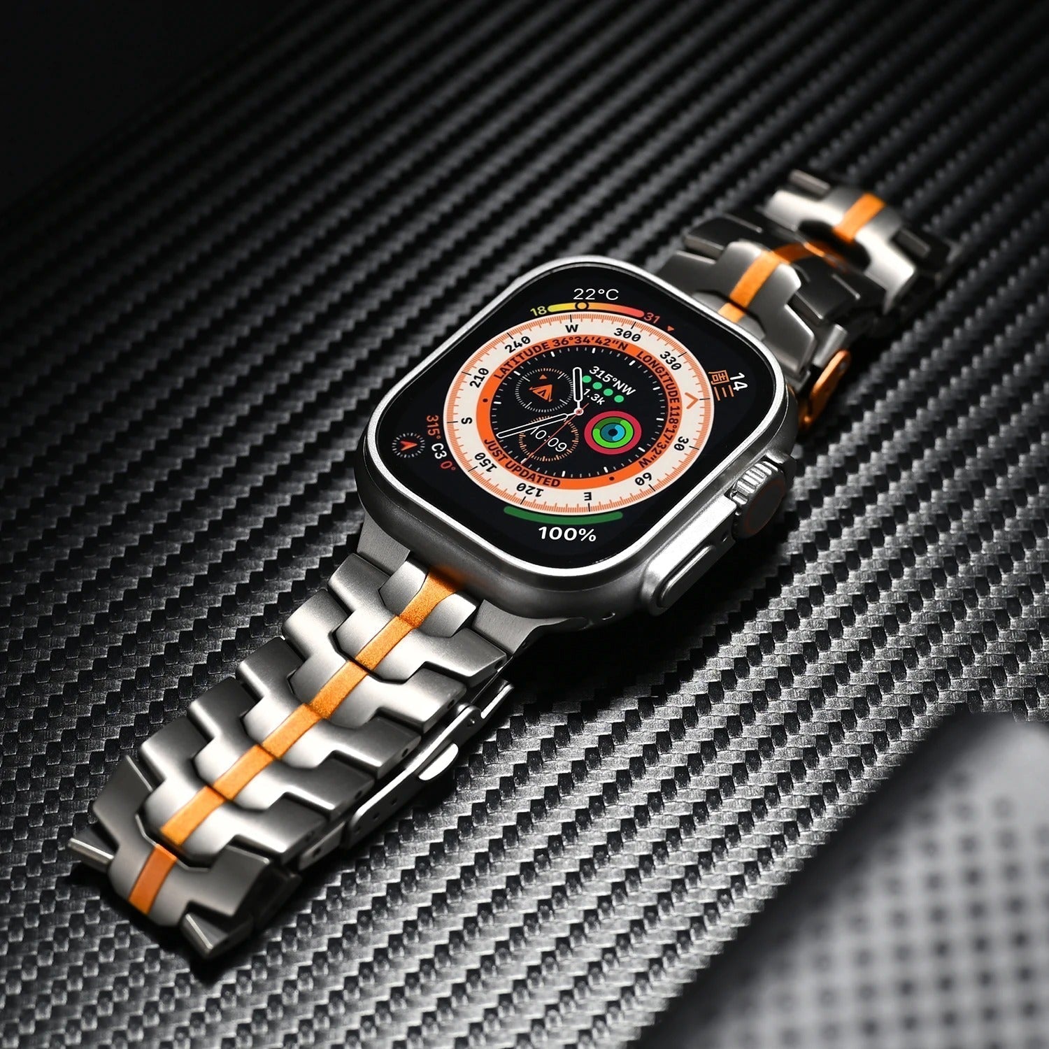 Veralis Titanium Apple Watch Band with Hypoallergenic Clasp | Lersk