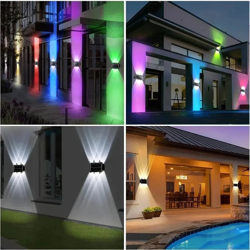 Solar Powered Outdoor Wall Light With Up And Down LED Waterproof For Garden | Lersk