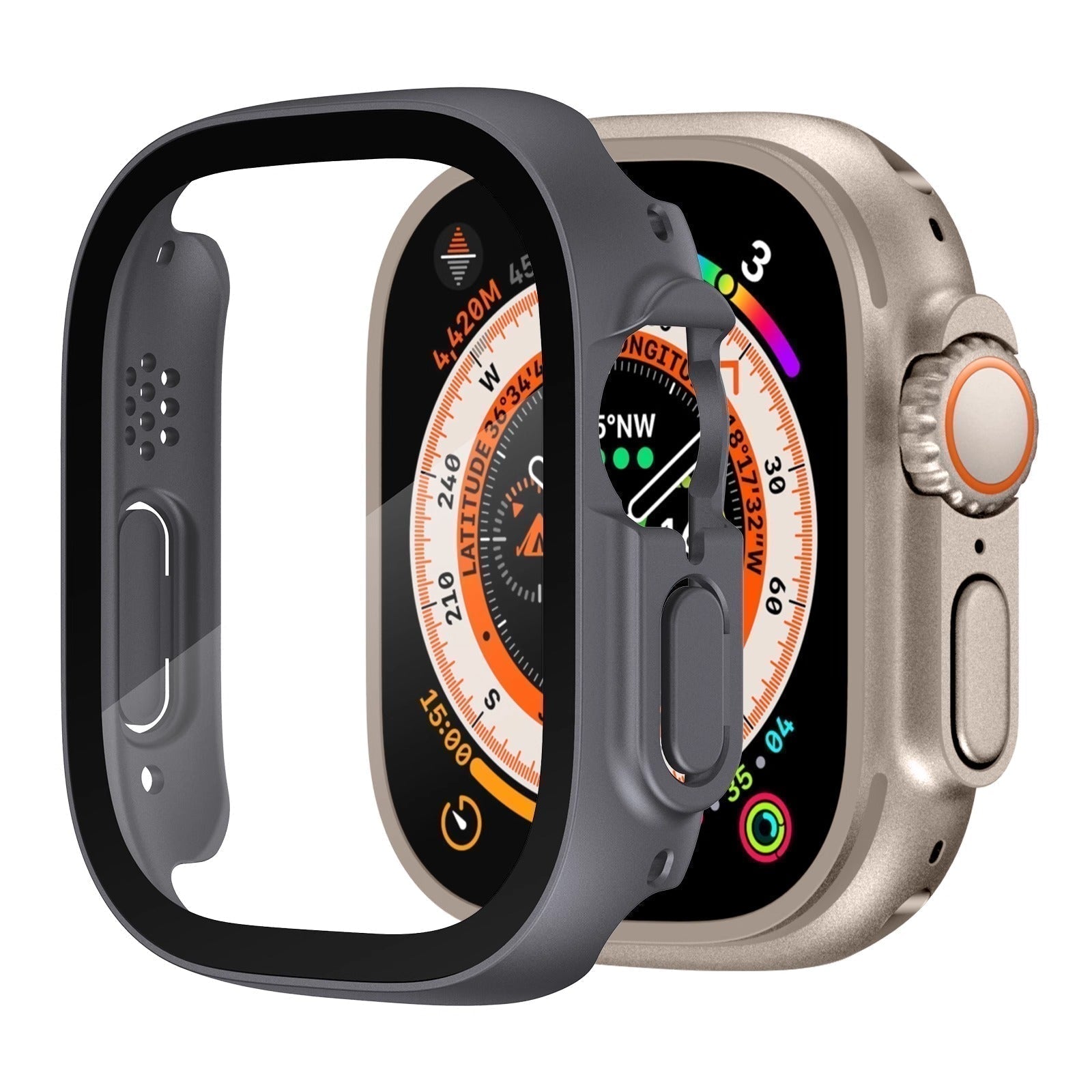 Pouzdro NovaGuard pro Apple Watch Ultra s průhledným tvrzeným sklem | Lersk
