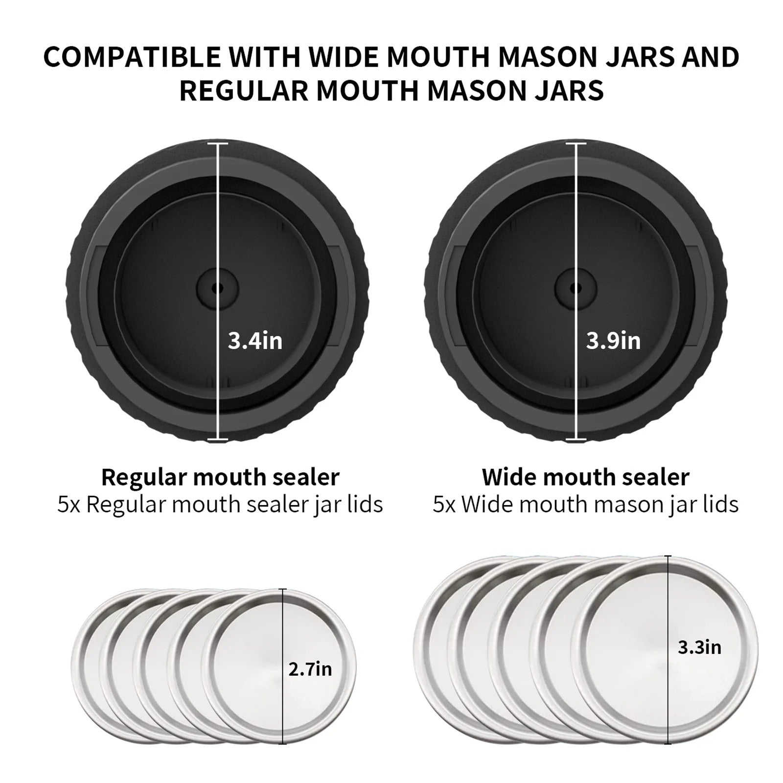 FreshLock Mason Jar vakuumforseglersæt trådløs genopladelig | Lersk