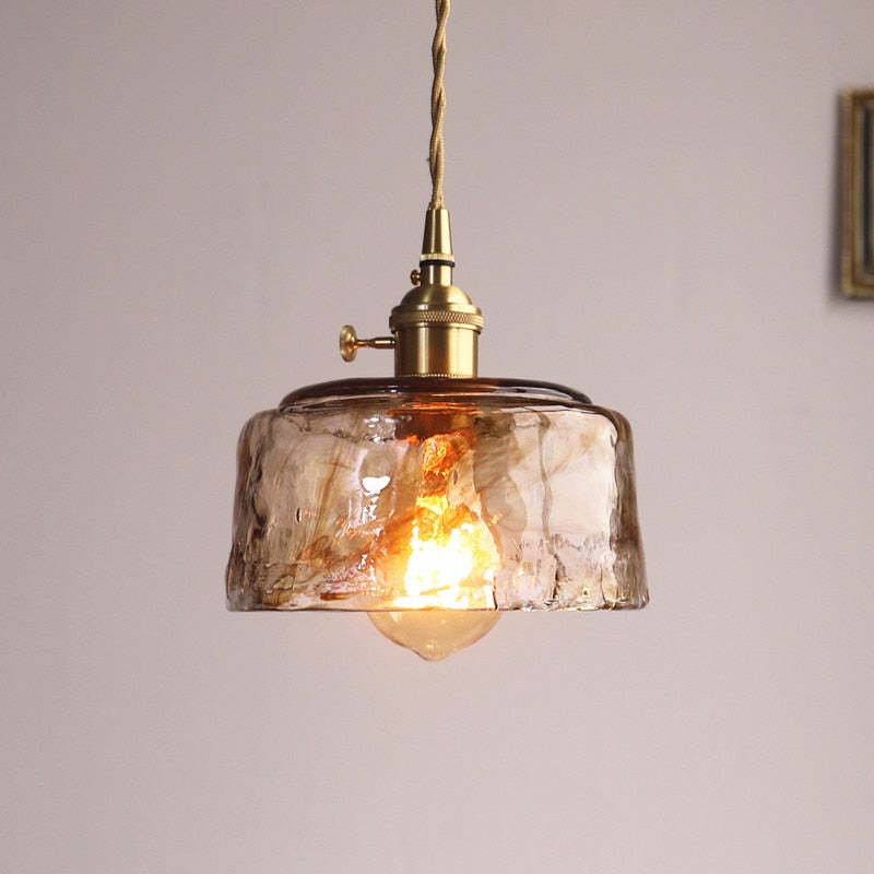 Aurelia Retro LED Pendant Light in Gold Metal Fixture | Lersk