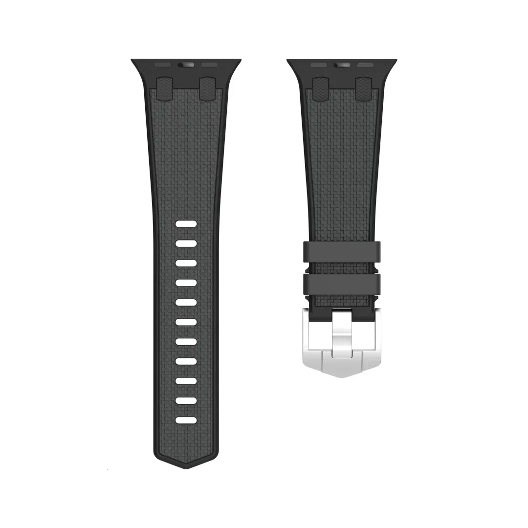Aeria | Tofarvet silikonearmbånd til Apple Watch | Lersk