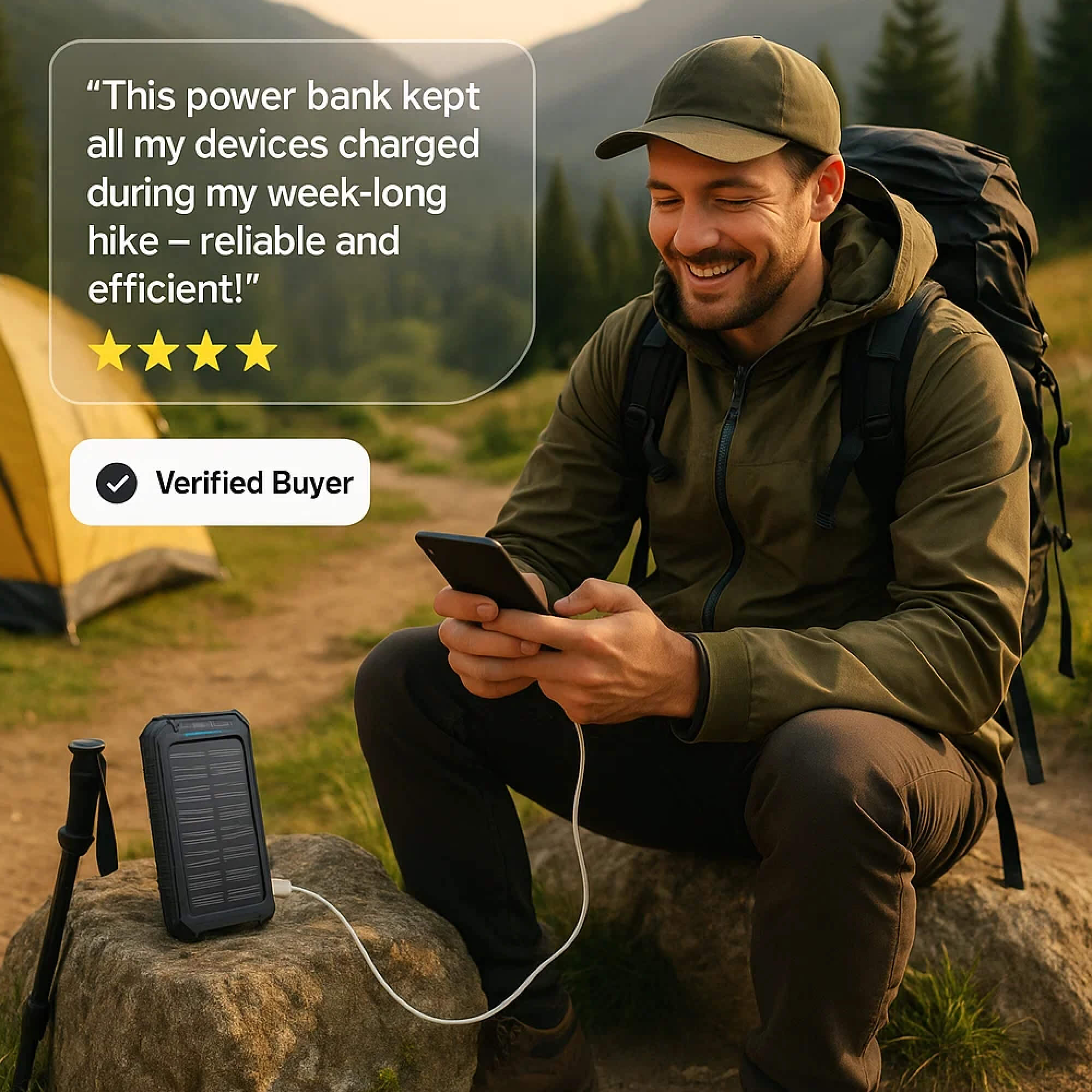 Solar Power Bank 500000mAh Waterproof Outdoor Pro Charger | Lersk