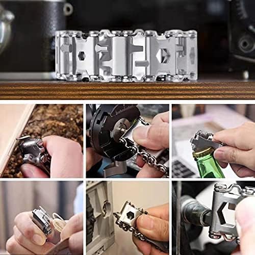 Bracciale multitool in acciaio inox 29 in 1 per uso quotidiano e accessori da portare sempre | Lersk