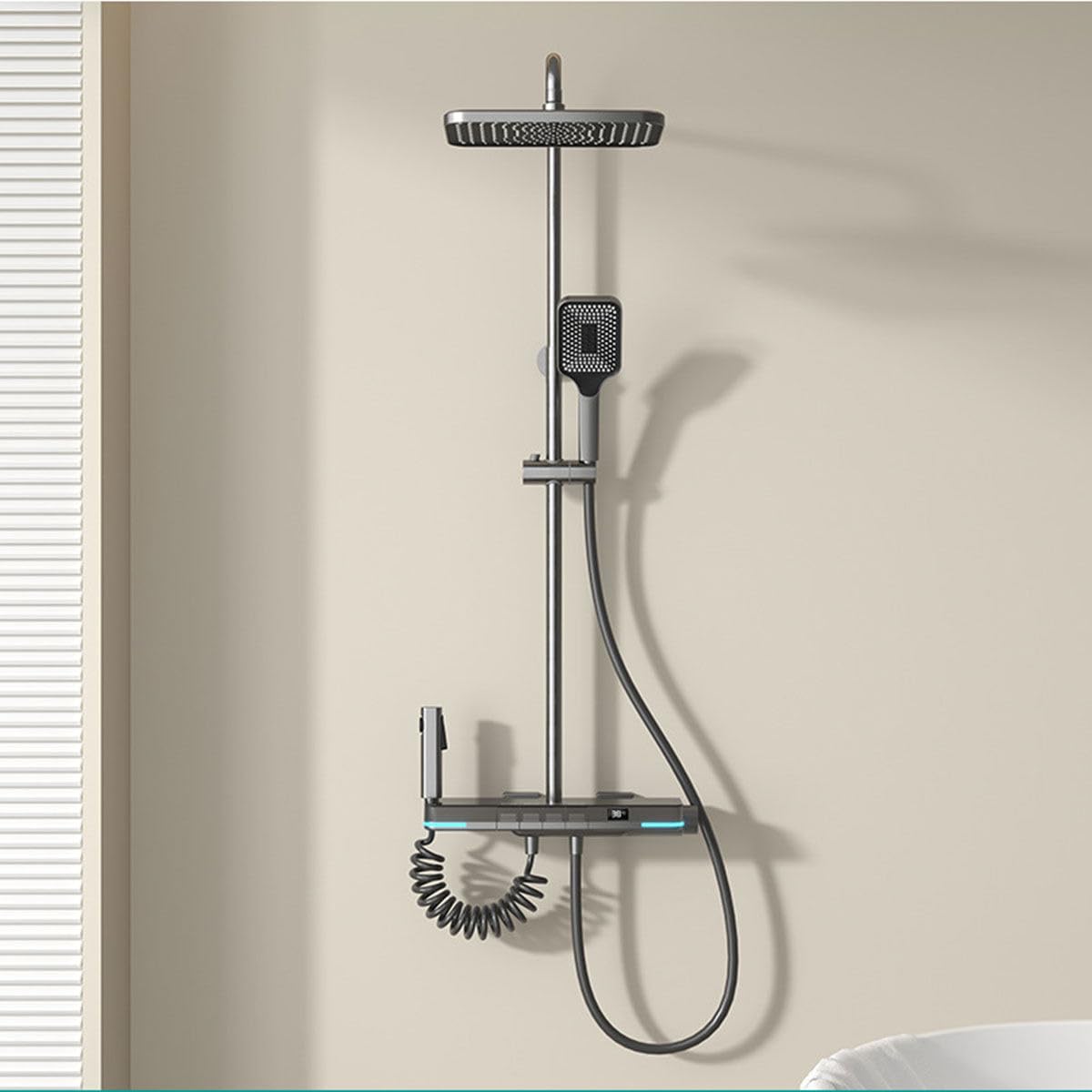 Aurell | Thermostatic Shower System With Digital Display | Lersk