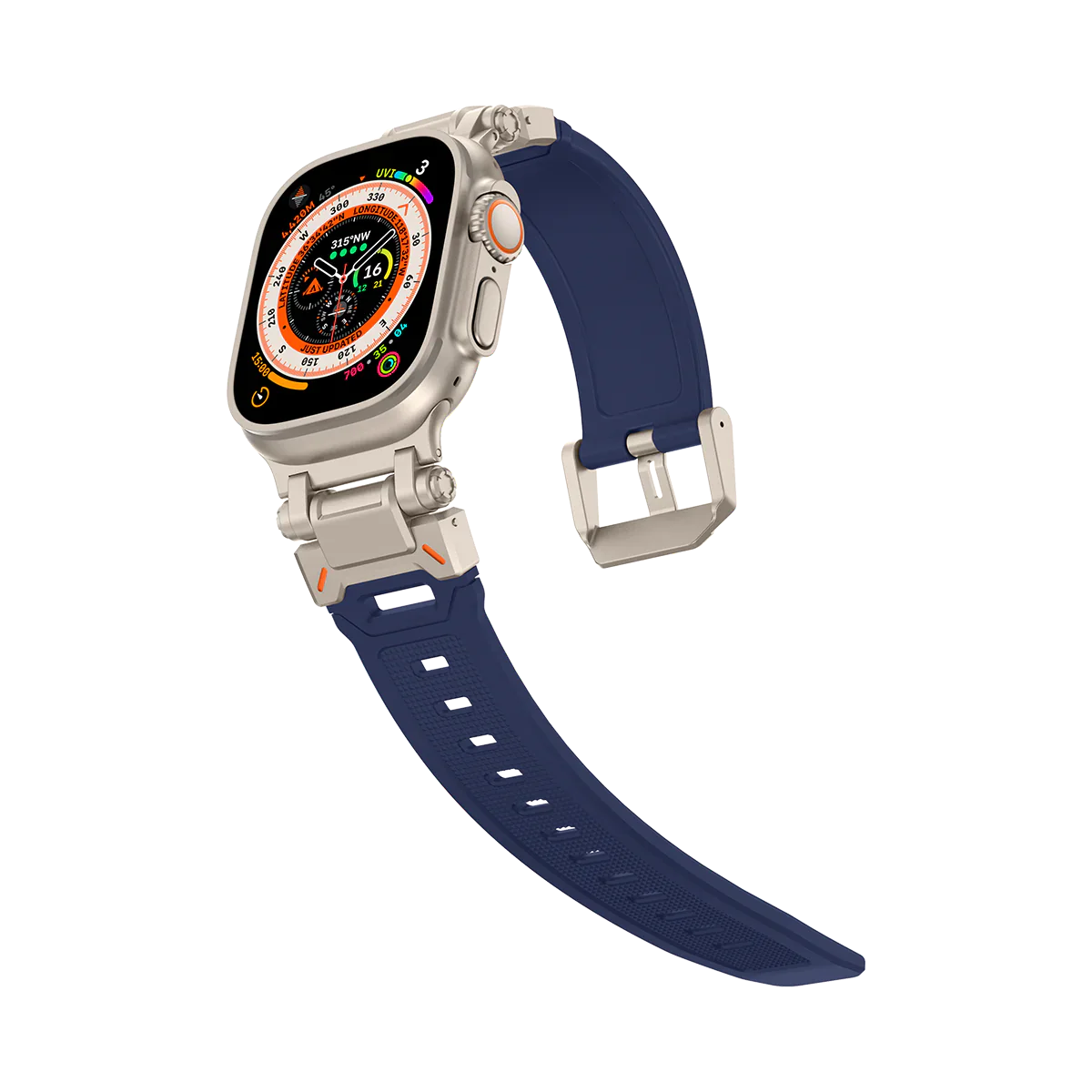 Meron Titanium-Head Silicone Band for Apple Watch | Lersk