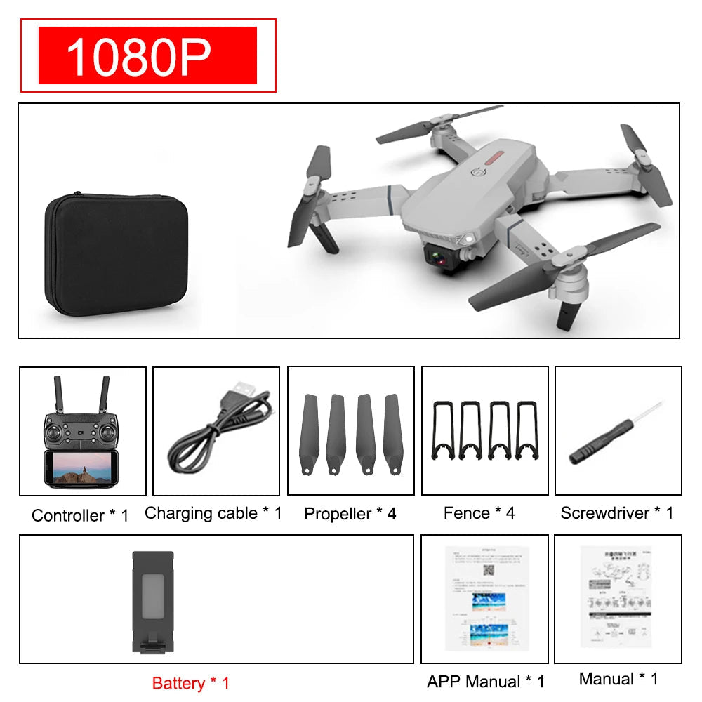 SkyNova foldbar quadcopter drone - Wi-Fi FPV, 4K HD-kamera, højdehold | Lersk