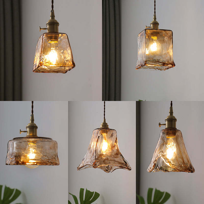 Aurelia Retro LED Pendant Light in Gold Metal Fixture | Lersk