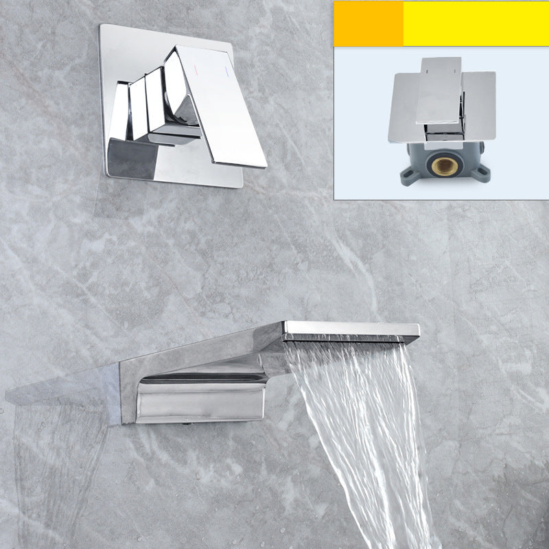 Cascade | Wall-Mounted Single-Handle Waterfall Bathroom Faucet | Lersk