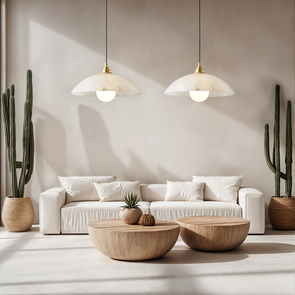 Elara | Alabaster & Marble Hanging Lamps | Lersk