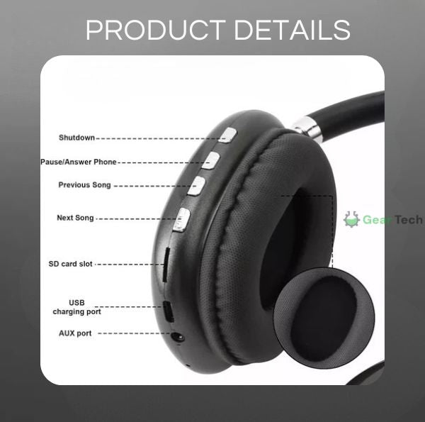 Solara Pro Bluetooth Headphones, Noise Cancelling, 40 Hours | Lersk