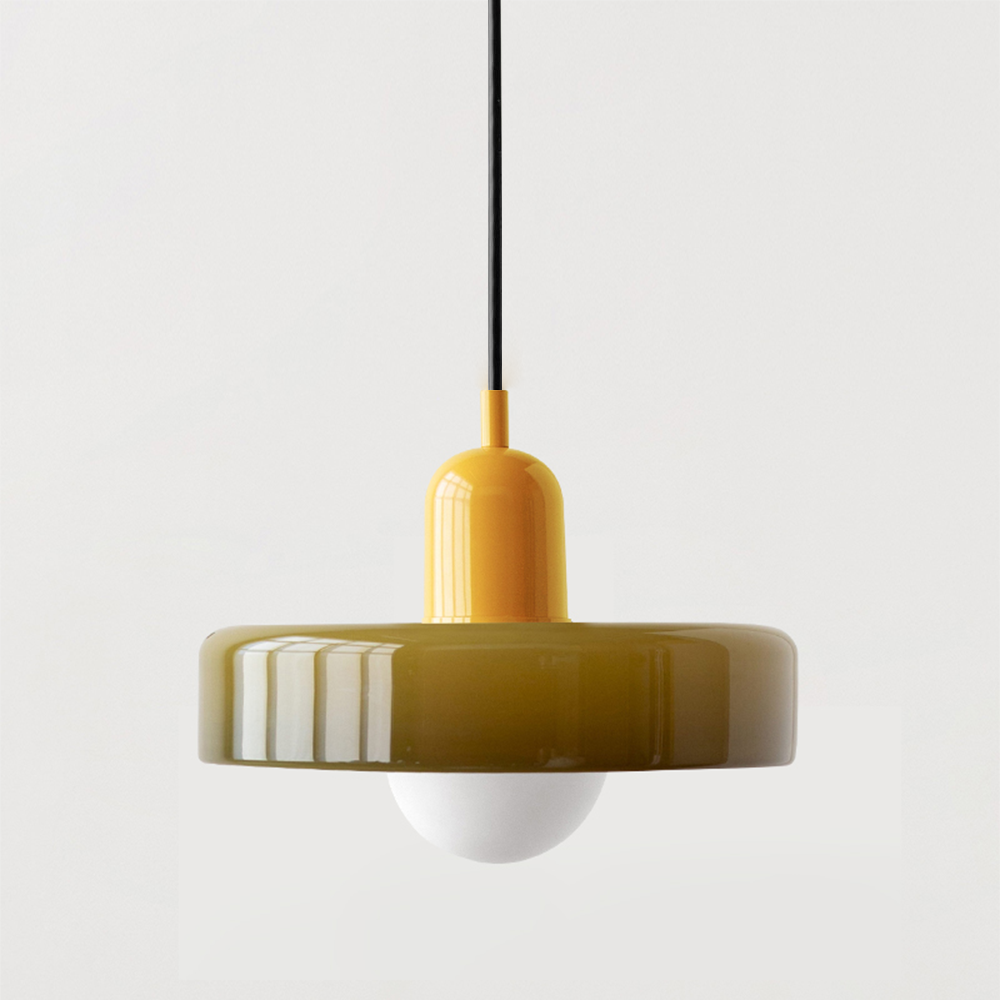 Aurelo Colored Glass Bauhaus Pendant Light for Dining Rooms | Lersk