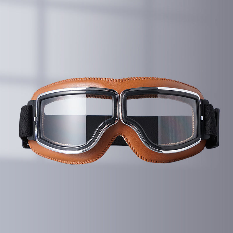 RoadRider Vintage Motorcycle Goggles With Interchangeable Lenses And Comfort Padding | Lersk