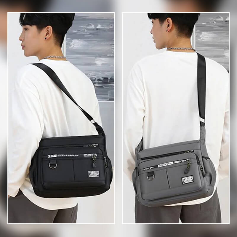 Letvægts vandtæt skuldertaske med stor kapacitet til daglig brug og rejser | Lersk