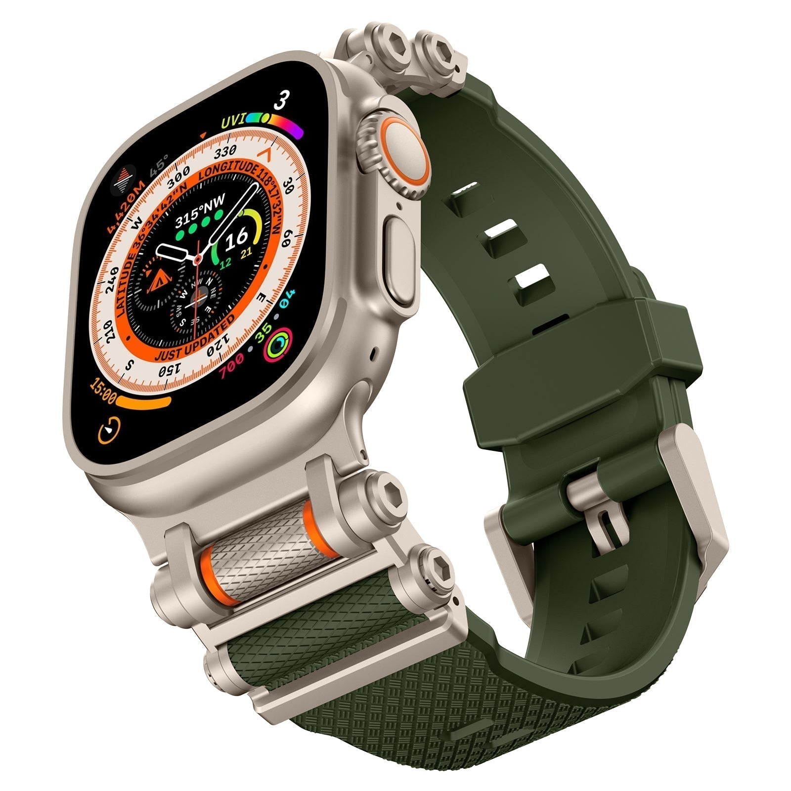 Vellora FKM gummirem med hjulmønster til Apple Watch | Lersk