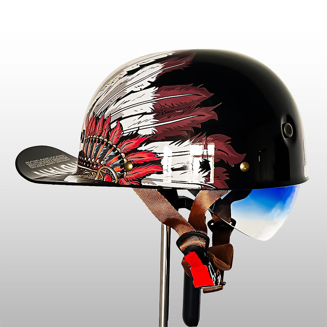 Moto baseballová čepice helma s certifikací DOT ECE pro bezpečnou jízdu pro jezdce | Lersk
