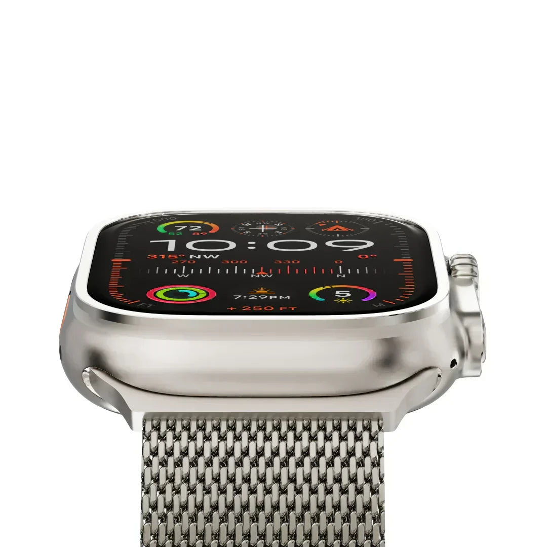 Vexara Titanium Milanese Loop Band With Parachute Buckle For Apple Watch
