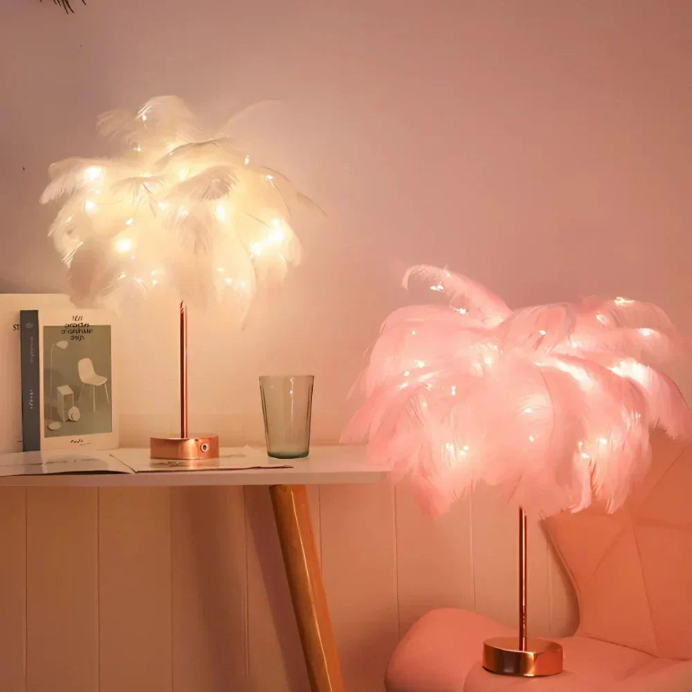 Aurora Feather Lamp Ambientní Měkké Světlo pro Milovníky Domácí Dekorace | Lersk