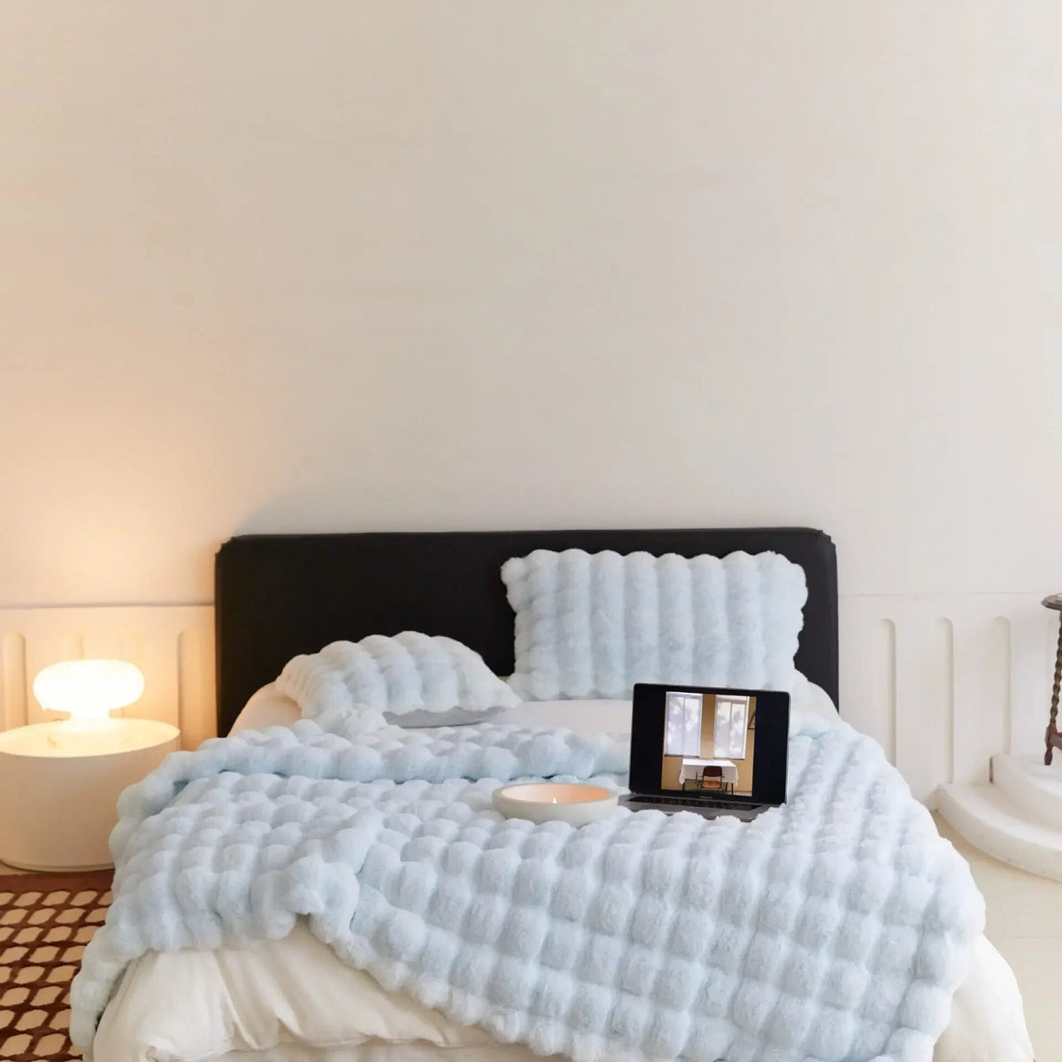 LumenWeave Wool Blanket Plush Warmth for Cozy Nights