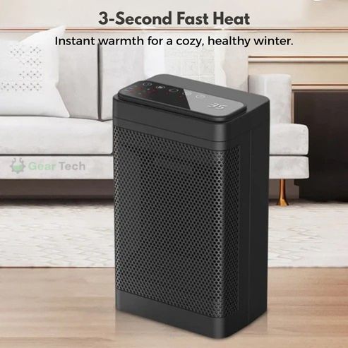 Portable PTC Fan Heater With Remote And Adjustable Temp | Lersk