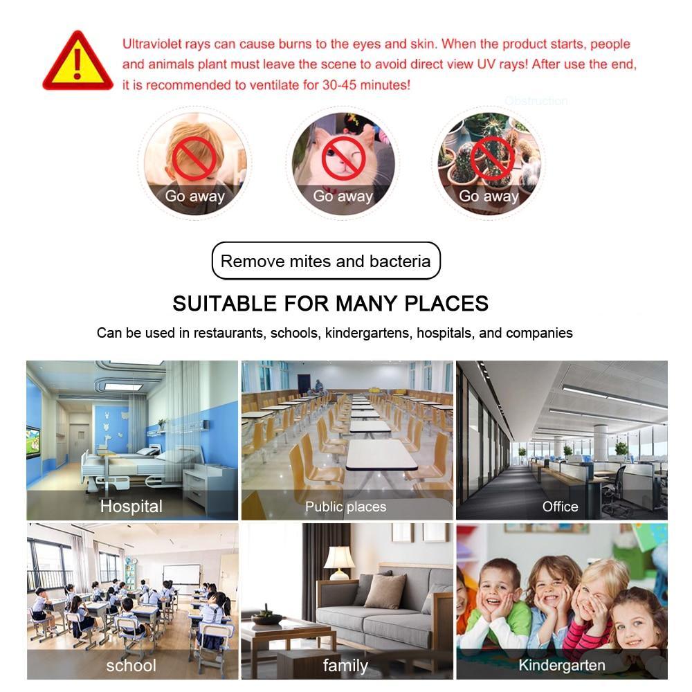 Lampe Germicide UV 8W Lampe Ultraviolet Germicide Pour Usage Domestique Sûr Et Désinfection Rapide | Lersk