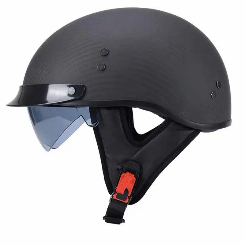 CarbonFiber Retro Half Face Helmet For Riders Lightweight DOT ECE Approved | Lersk