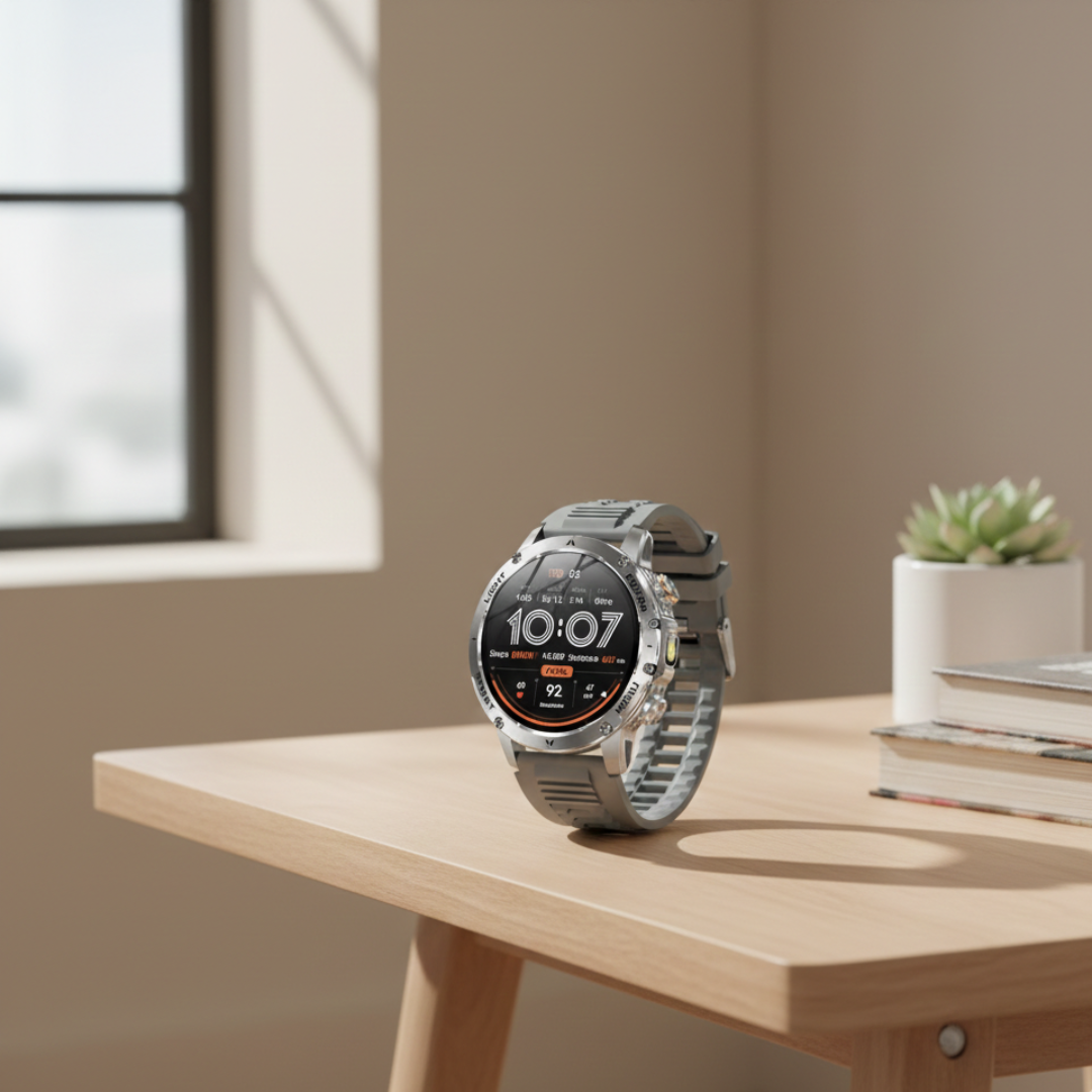 Robuste Outdoor-Smartwatch mit wasserdichtem taktischem Design und langer Akkulaufzeit | Lersk