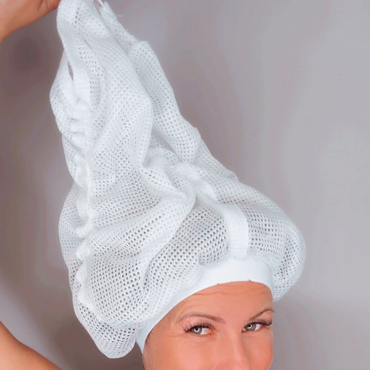 Gorro de Red para Secar Cabello Rizado para Uso en Casa y Rutina Diaria de Cuidado Capilar Después del Lavado | Lersk