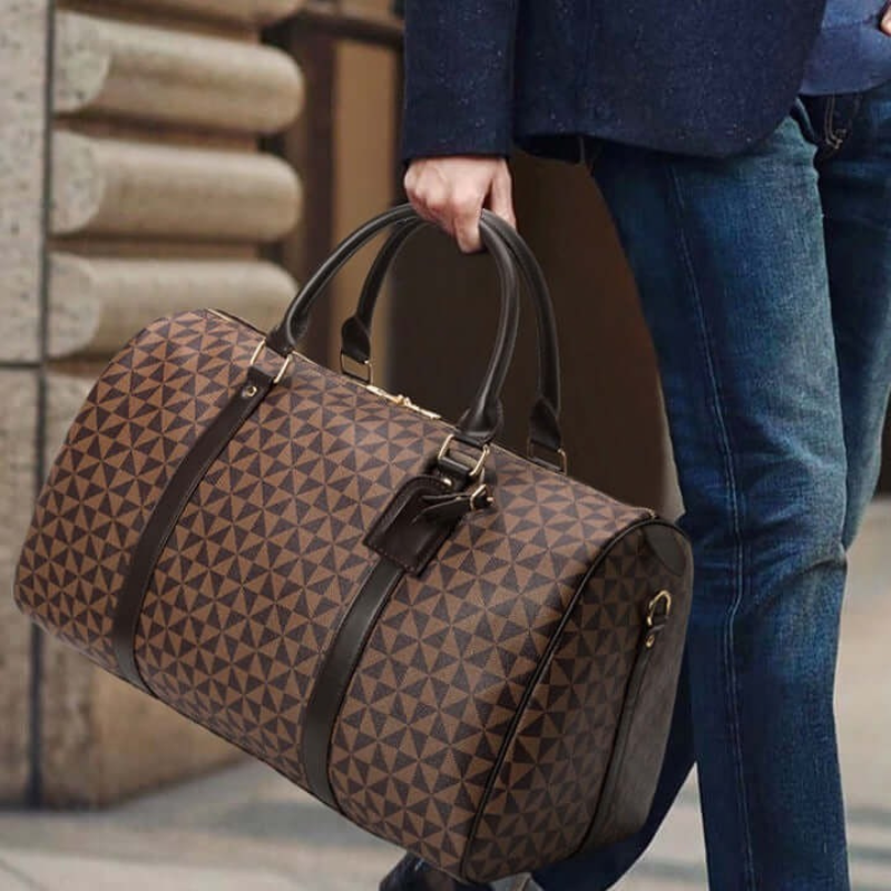 Elegáns Westman prémium bőr uniszex utazótáska, stílusos duffle táska férfiaknak és nőknek | Lersk
