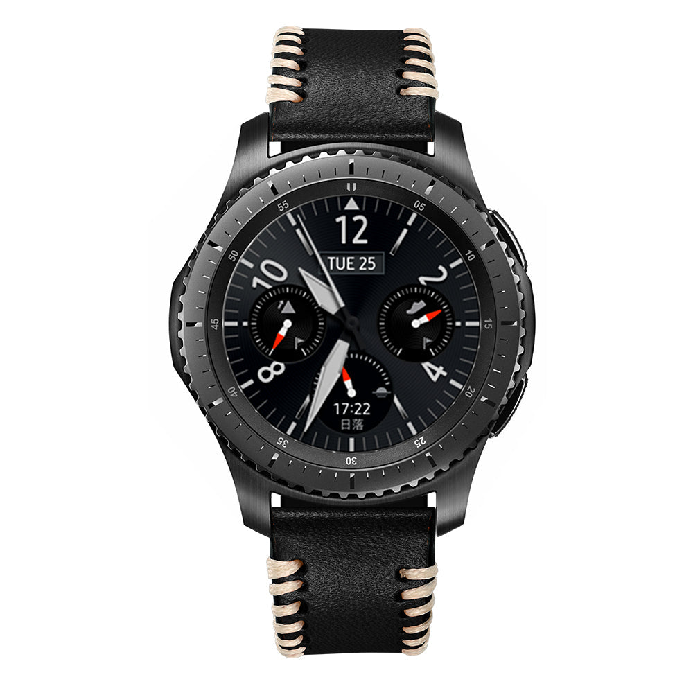 Averon lærrem håndsydd for Samsung Galaxy Watch 4/5/6/7 - 20 mm | Lersk