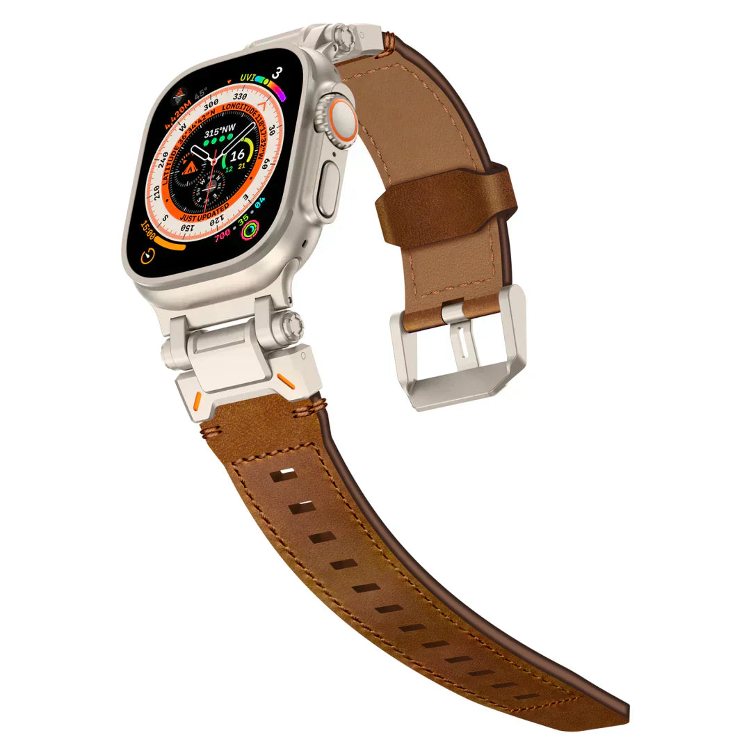 Kenvor Leather Strap with Titanium Connector for Apple Watch | Lersk