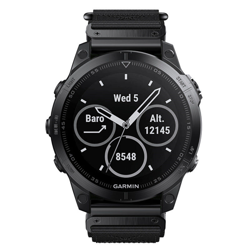 RidgeLine Taktisches Nylon-Uhrenarmband kompatibel mit Garmin Tactix & Fenix 8/7/7X/6/6X