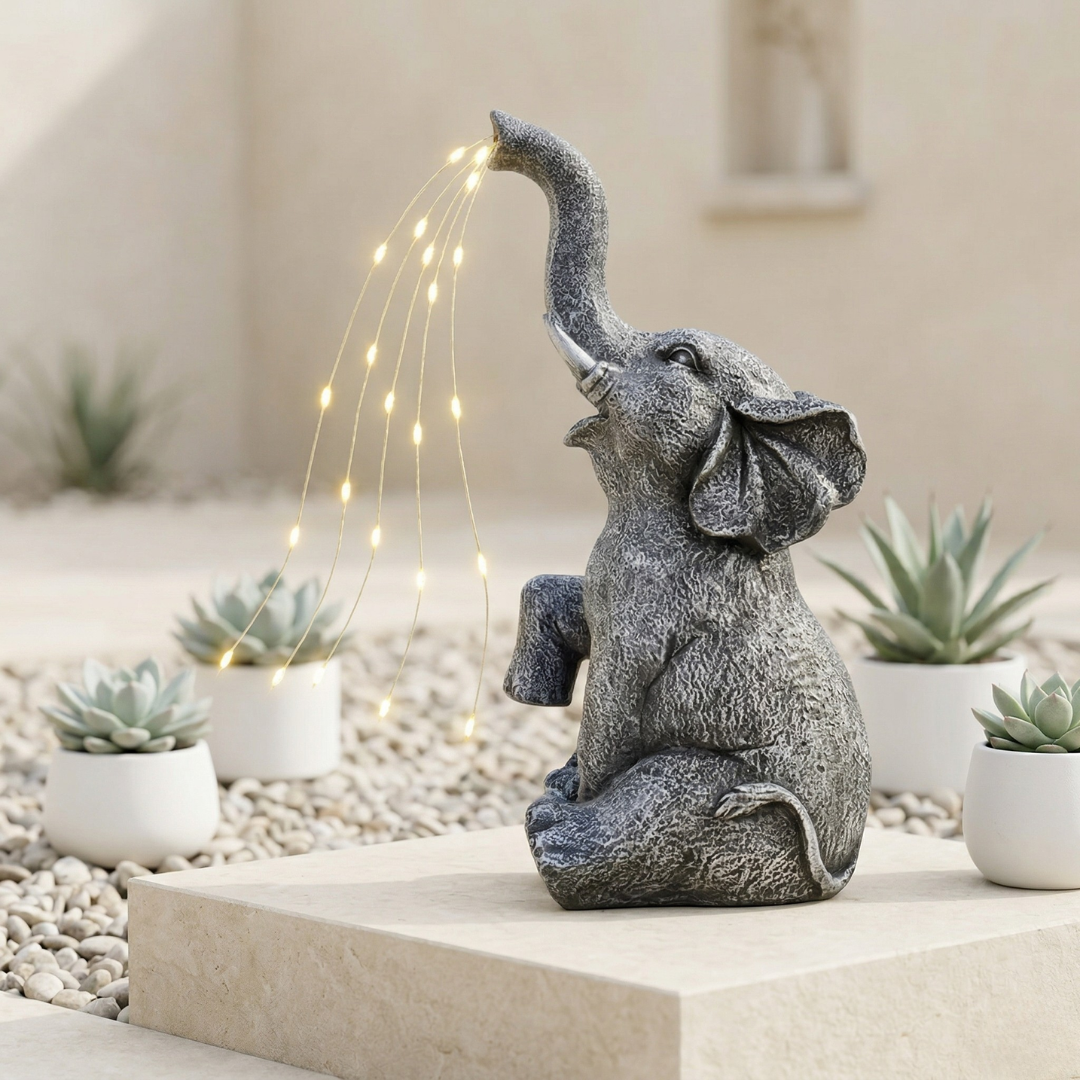 Solar-Elefant Gartenornament Solar-Elefant Gartenornament | Lersk