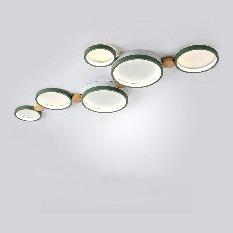 NovaLumen Ceiling Lamp in White and Gray Metal Finish | Lersk