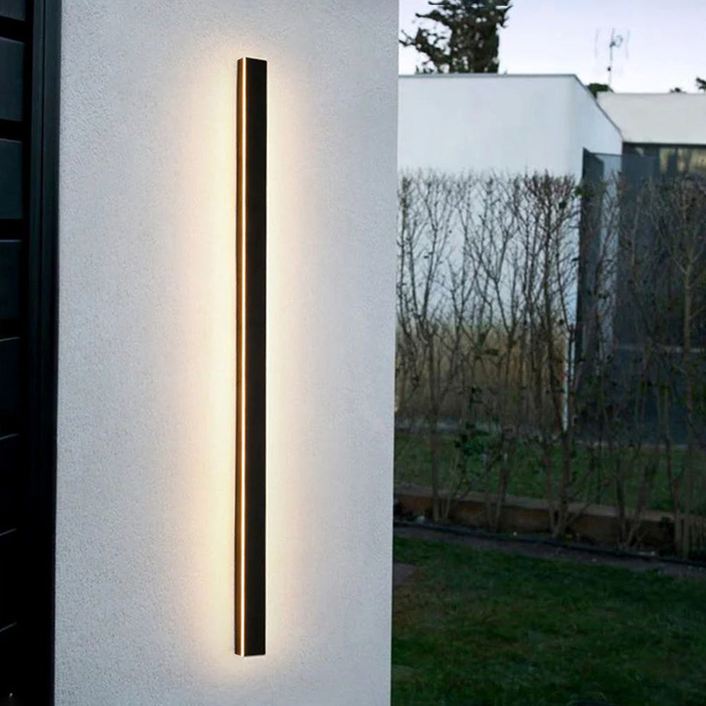 Nyx lineært udendørs væglampe sort LED finish udgave | Lersk