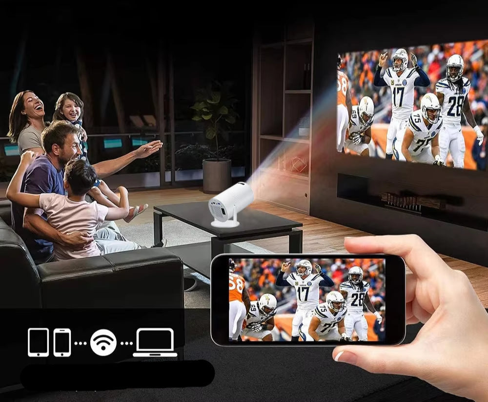 Clevora P300 Mini Portable Projector | 4K/8K Video Decoding, 720p HD, Android 11, Wi-Fi, Bluetooth 5.1 | Lersk