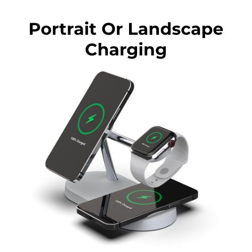 QuattroCharge 4v1 MagSafe bezdrátová nabíječka pro iPhone, Watch a Buds