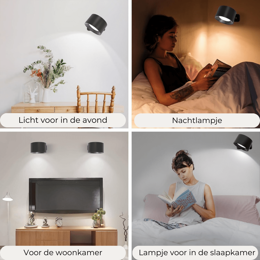 FlexiLamp Wireless Wall Lamp 360 Degree Rechargeable Cordless Hallway Light For Homes | Lersk