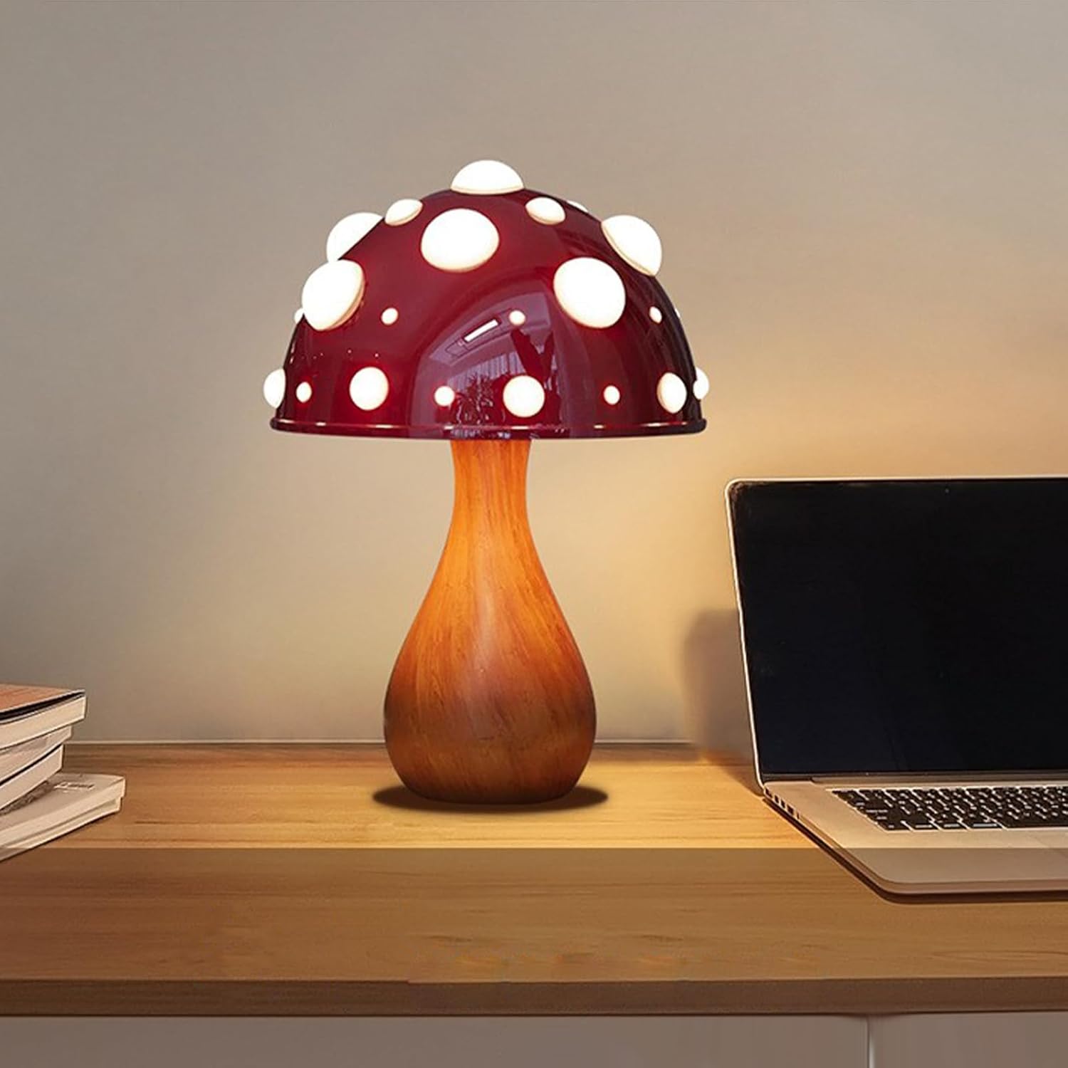Mushroom Night Light With Warm Eye-Friendly Glow For Peaceful Evenings | Lersk