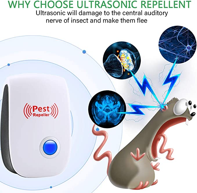 WhispGuard ultrazvukový odpuzovač hlodavců pro domácnosti, bezpečný pro děti a domácí mazlíčky | Lersk