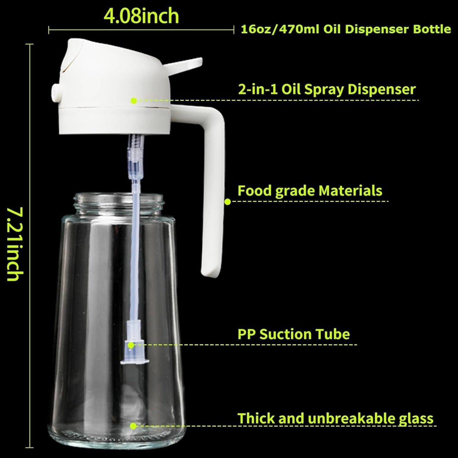 Culina Dual-Action Kitchen Oil Sprayer And Dispenser Bottle | Lersk