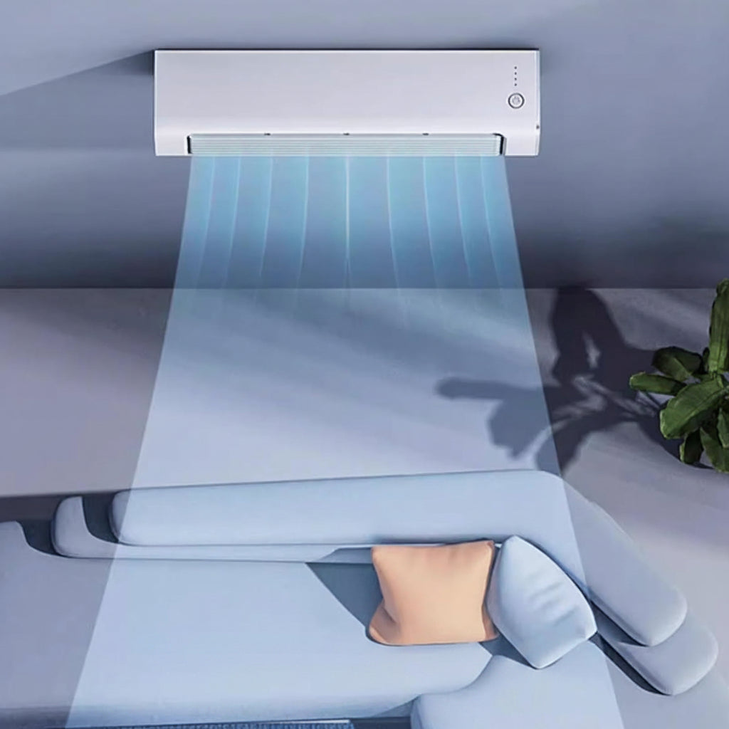 Bærbar Airconditionventilator med Fjernbetjening Vægmonteret Køler | Lersk