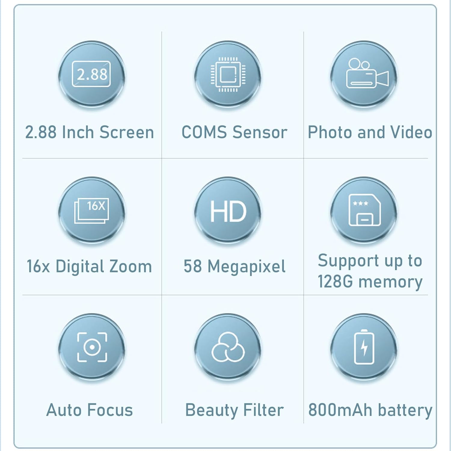 Lumora 4K kompaktní digitální fotoaparát s 58MP fotografiemi a 16× zoomem pro každodenní fotografování | Lersk