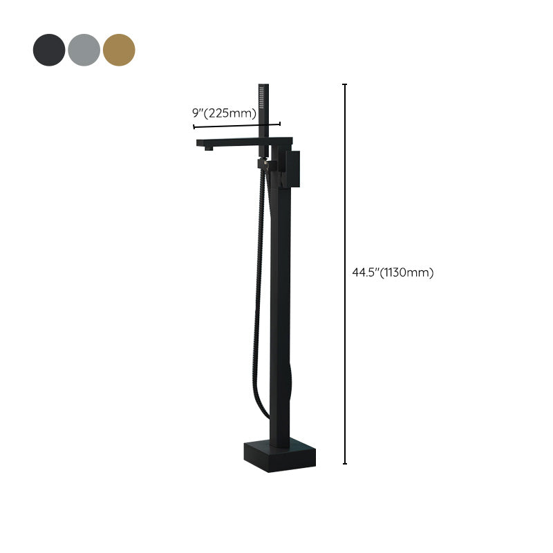 Modern Freestanding Copper Bathtub Faucet For Floor Mounted Installation Standalone Bath Faucet | Lersk