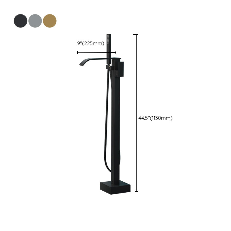 Modern Freestanding Copper Bathtub Faucet For Floor Mounted Installation Standalone Bath Faucet | Lersk
