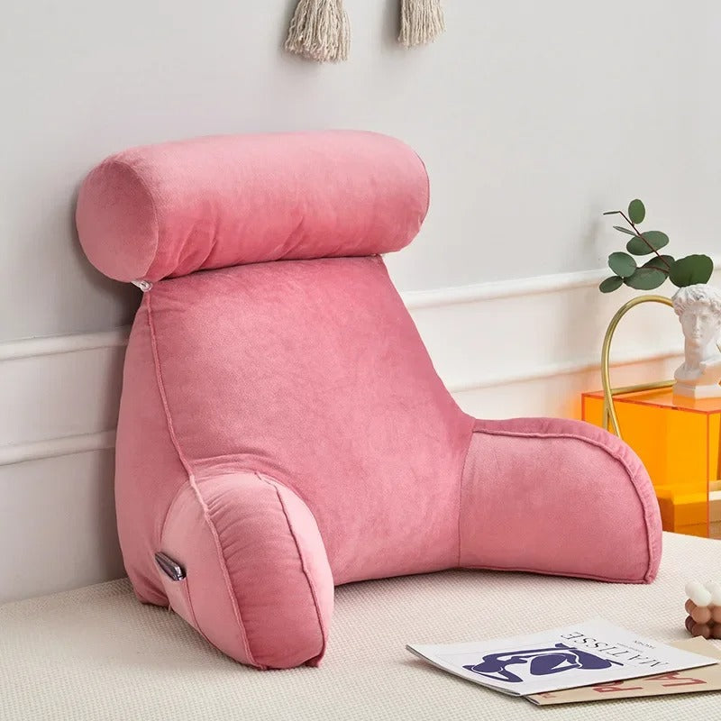 Backrest Pillow With Arms And Headrest For Readers Ergonomic Support | Lersk