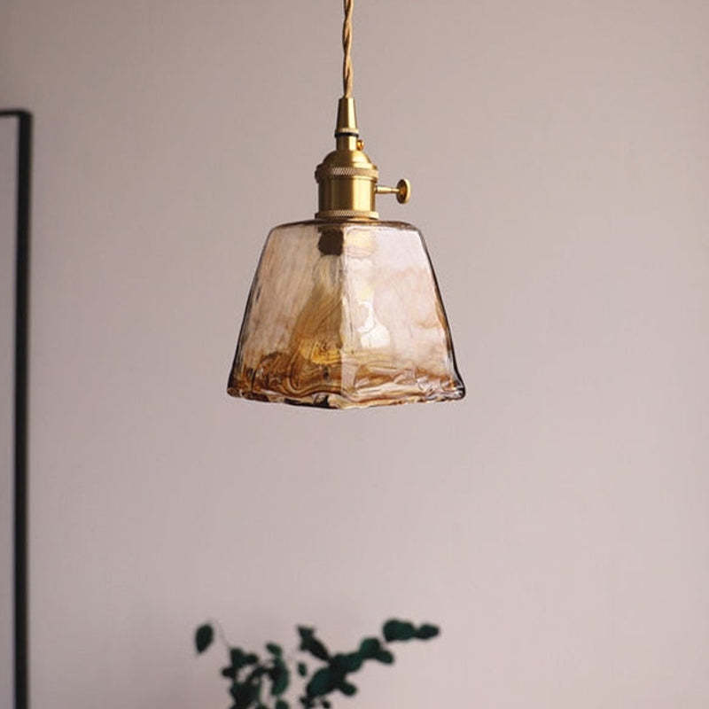 Aurelia Retro LED Pendant Light in Gold Metal Fixture | Lersk