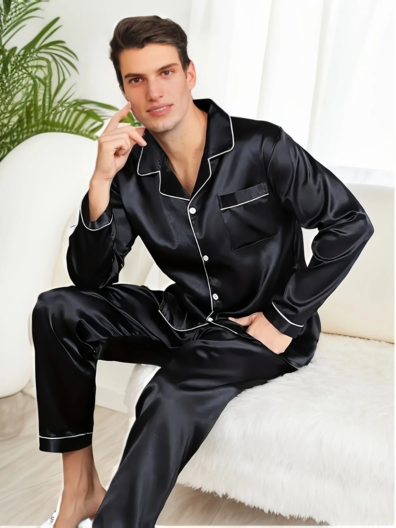 Luxury Men's Pajamas and Elegant Nightwear, Comfortable and Breathable for Restful Sleep | Lersk