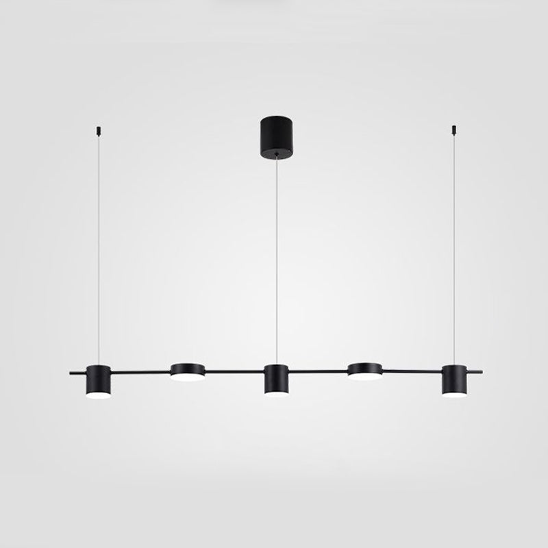 Lyria Drum Pendant Light, Black Gold Finish, 3-5 Lights | Lersk