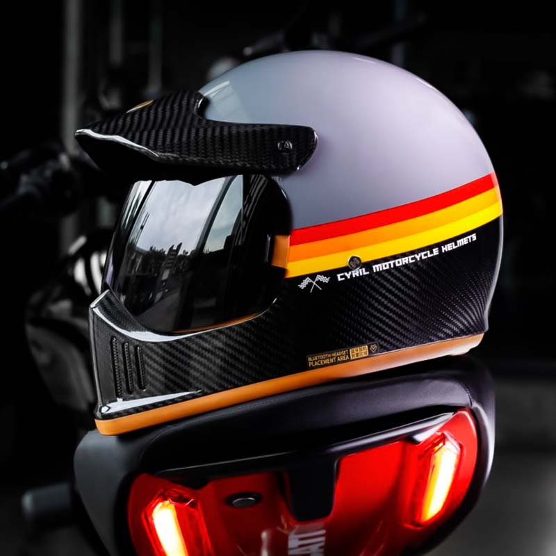 Casque intégral de moto en fibre de carbone certifié DOT ECE pour motards F380G | Lersk